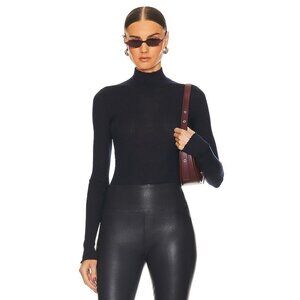 SPRWMN Mock Neck Top in Inkwell Navy Blue